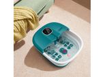 Massaggiatore Per Pediluvio Pieghevole Costway, Pediluvio Elettrico Con 16 Rulli Massaggianti, Riscaldamento, Pietra Pomice, Bolle E Idromassaggio, Spa Per Massaggi Ai Piedi, Turchese