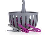 Mollette Per Abiti Ph Mix Di Colori (30Pz) In Cestino Ø 18Cm Ph