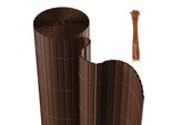 Jiubiaz Schermo Privacy Stuoia Schermo Privacy Pvc Giardino Privacy Recinzione Balcone Recinzione Frangivento Balcone Pannellatura Marrone 180X300Cm