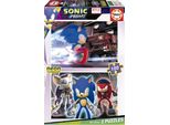 Educa - Sonic Prime Neon Set Di 2 Puzzle Con 100 Pezzi Fosforescenti. 40 X 28 Cm. +6 Anni (19629) Educa