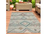 Tappeto Soggiorno Stile Vintage | Interno Ed Esterno | Verde Dimensioni - 80 X 150 Cm