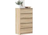 Vidaxl Cassettiera In Rovere Sonoma 60X36X103 Cm Materiale A Base Di Legno