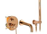 Rubinetto Da Vasca Da Incasso Rea Lungo Copper + Box