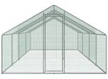 Yakimz 3X8X2M Pollaio Pollaio Galvanizzato Gabbia Per Conigli Gabbia Per Pollame Tetto Gabbia