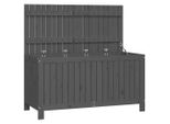 Vidaxl Cassapanca Da Giardino Grigia 121X55X64 Cm In Legno Di Pino Massiccio