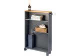 Carrello Da Bagno Eluno, Carrello Da Cucina, Carrello Da Cucina, Organizzatore Da Bagno Con 3 Livelli, Legno, Grigio