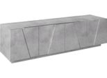 Dmora Mobile Porta Tv Acix 44X162X46H Cm Grigio Cemento, Apertura Battente 2 Vani Italy