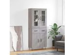 Vidaxl Credenza Grigio Sonoma 69,5X34X180 Cm Materiale A Base Di Legno