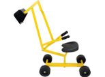 Escavatore Da Seduti Costway, Escavatore Da Seduti Per Bambini In Metallo, Escavatore Per Sabbia Ruotabile A 360° Con Pala Per Bambini Da 3 Anni (Giallo)