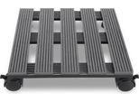 Rullo Per Piante Jopassy Wpc 30 X 30 X 7,5 Cm, Per Esterni E Interni, Portata 80 Kg, Resistente Alle Intemperie, Grigio, Angolare
