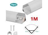 Jopassy 10X1M Led Profilo In Alluminio Profilo In Alluminio Guida Striscia Led Canale Per Striscia Led Modelli Di Profilo A V