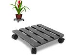 Rullo Per Piante Yakimz Wpc 30 X 30 X 7,5 Cm, Per Esterni E Interni, Portata 80 Kg, Resistente Alle Intemperie, Grigio, Angolare