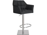 Clp Sgabello Damaso In Feltro, Acciaio Inox Antracite