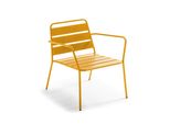 Sedia Da Giardino Bassa In Metallo Giallo - Oviala Palavas