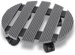 Rullo Per Piante In Wpc 30 X 30 X 7,5 Cm, Per Esterni E Interni, Portata 80 Kg, Resistente Alle Intemperie, Grigio, Rotondo