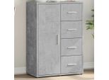 Vidaxl Credenza Grigio Cemento 60X31X84 Cm Materiale A Base Di Legno