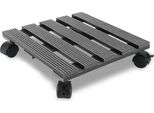 Rullo Per Piante In Wpc 30 X 30 X 7,5 Cm, Per Esterni E Interni, Portata 80 Kg, Resistente Alle Intemperie, Grigio, Angolare