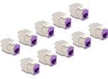 Delock - Keystone-Modul - RJ-45 (W) Zu Lsa (W) - Stp - Cat 6A - Violett (Packung Mit 10) (88121)