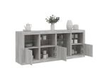 Credenza Con Luci Led Grigio Sonoma 164X37X67 Cm