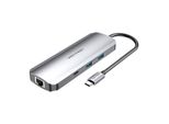 Vention Tomhb Docking Station, Da USB-C A Hdmi, USB-C, 2X USB3.0, RJ45, Sd, Tf, Trrs 3,5 Mm, Pd, 0,15 M, Grigio