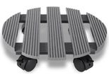 Rullo Per Piante Jopassy Wpc 30 X 30 X 7,5 Cm, Per Esterni E Interni, Portata 80 Kg, Resistente Alle Intemperie, Grigio, Rotondo