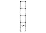 Drabest | Scala Telescopica In Alluminio 3,7 M, 9 Gradini, Pieghevole, Leggera 6,5 Kg, Piedini Antiscivolo, Portata 125 Kg