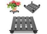 Hengda 2X Pianta Rullo Fiore Rullo Vaso Fioriera Sottobicchiere Rotolamento Scheda Grigio Quadrato