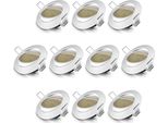 Brandson 10X Led Faretto Da Incasso Orientabile Bianco Caldo 3000K Faretto Da Soffitto / Faretto Da Soffitto 5W - 320 Lumen