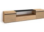 Mobile Tv Soggiorno, 200X35X45Cm, Per Tv Fino A 80", Mobile Soggiorno, Rovere"