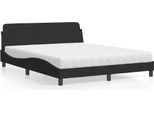 Vidaxl Letto Con Materasso "Dover"" Nero 160X200 Cm In Velluto"