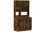 Vidaxl Armadio Da Cucina In Rovere Fumé 95X50X180 Cm Materiale A Base Di Legno