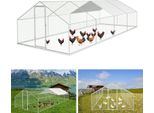 Recinto Per Polli Ruspanti 3X8X2M - Pollaio In Metallo 24 M² Con Porta E Serratura