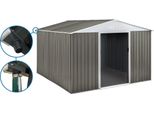 Capannone In Metallo "Dallas"" - 12,99 M² Con Grondaia - Taupe"