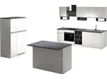 Dmora Cucina Completa Balme Bianco Lucido, 3 Cassetti 12 Ante Italy