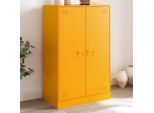 Vidaxl Credenza Giallo Senape 67X39X107 Cm Acciaio