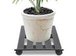 Hengda 2X Pianta Rullo Wpc Fiore Rullo Vaso Fioriera Sottobicchiere Rotolamento Bordo Grigio Quadrato