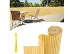 Jopassy Pvc Privacy Screen Mat Uv Protection Privacy Fence Balcony Terrace Windbreak Privacy Screen Outdoor Balcony Panelling Weatherproof For Balcony Garden Awning Fence Terrace Bamboo 160X700Cm