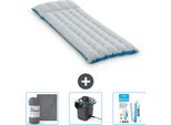 Materassino Da Campeggio Intex - 1 Persona - 67 X 184 X 17 Cm - Blu - Include Lenzuolo - Pompa E Kit Di Riparazione