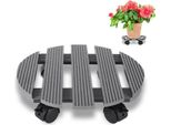 Jopassy 2X Pianta Rullo Fiore Rullo Vaso Fioriera Sottobicchiere Rotante Grigio Rotondo