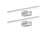 Zmh Led Lampada A Specchio Lampada Da Parete Bianca 2ER IP44 Lampada Da Parete Bianco Neutro 4000K Luce A Prova Di Umidità 6W 30CM Per Cantina Cucina Armadio