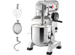 Impastatrice Robot Da Cucina 15L - Frusta A 3 Velocità, Gancio Per Impasto, Fune Metallica - Impastatrice 500W - Ciotola In Acciaio Inox - Funzione Timer - Argento