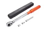 Set Di Chiavi Dinamometriche 1/2" - 14-204 Nm - Bicicletta E Moto - Precisione Di Errore ± 3 % - Barra Di Estensione 127 Mm - Adattatore 1/2-3/8"" E 1/2-1/4"" - Testa A Cricchetto 72 Denti."