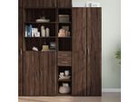 Maison Exclusive - Credenza Alta Effetto Rovere Marrone 30X42,5X185 Cm Materiale Ligneo