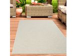Tappeto Per Esterni Resistente Alle Intemperie Con Motivo A Cerchi In Color Crema Dimensioni - 160 X 230 Cm
