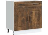 Vidaxl Base Da Cucina Kalmar In Legno Rovere Fumé