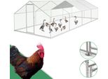 Recinto Per Polli Ruspanti 3X8X2M - Pollaio In Metallo 24 M² Con Porta E Serratura