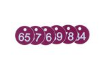 50 Etichette Numerate, Rotonde, Semplici Ed Eleganti, Etichette Per Alveari, Articoli Per L'apicoltura E La Zootecnia, Numeri Da 51 A 100, Viola