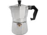 Intirilife Caffettiera Per Caffè Espresso In Alluminio - Argento - Caffettiera Moka Da 3 Tazze, 160 Ml Di Caffè Italiano, Caffettiera Adatta A Fornelli A Gas, Vetroceramica, Elettrici