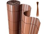 Jopassy Schermo Privacy In Pvc Rinforzo Interno, Schermo Privacy Balcone Con Fascette, Privacy Recinzione Frangivento Impermeabile Senza Foratura Per Balcone Giardino, Marrone 1,8 X 3M