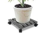 Jopassy 2X Wpc Rulli Per Piante 30X30 Cm Rulli Per Fiori Fino A 80 Kg Rotolo Sottobicchiere Rotolo Quadrato Grigio